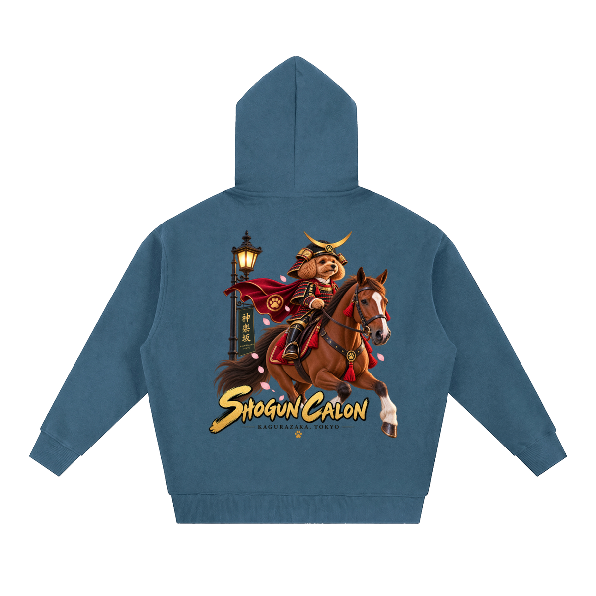 KAGURAZAKA | オーバーサイズ フリース ボクシー フーディー将軍 | Oversized Fleece Boxy Hoodie