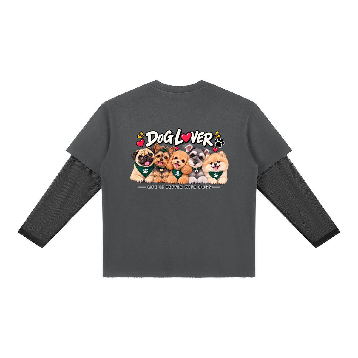 DOG | ユニセックス サンフェード レイヤーTシャツ / Unisex Sunfade Layer T-Shirt