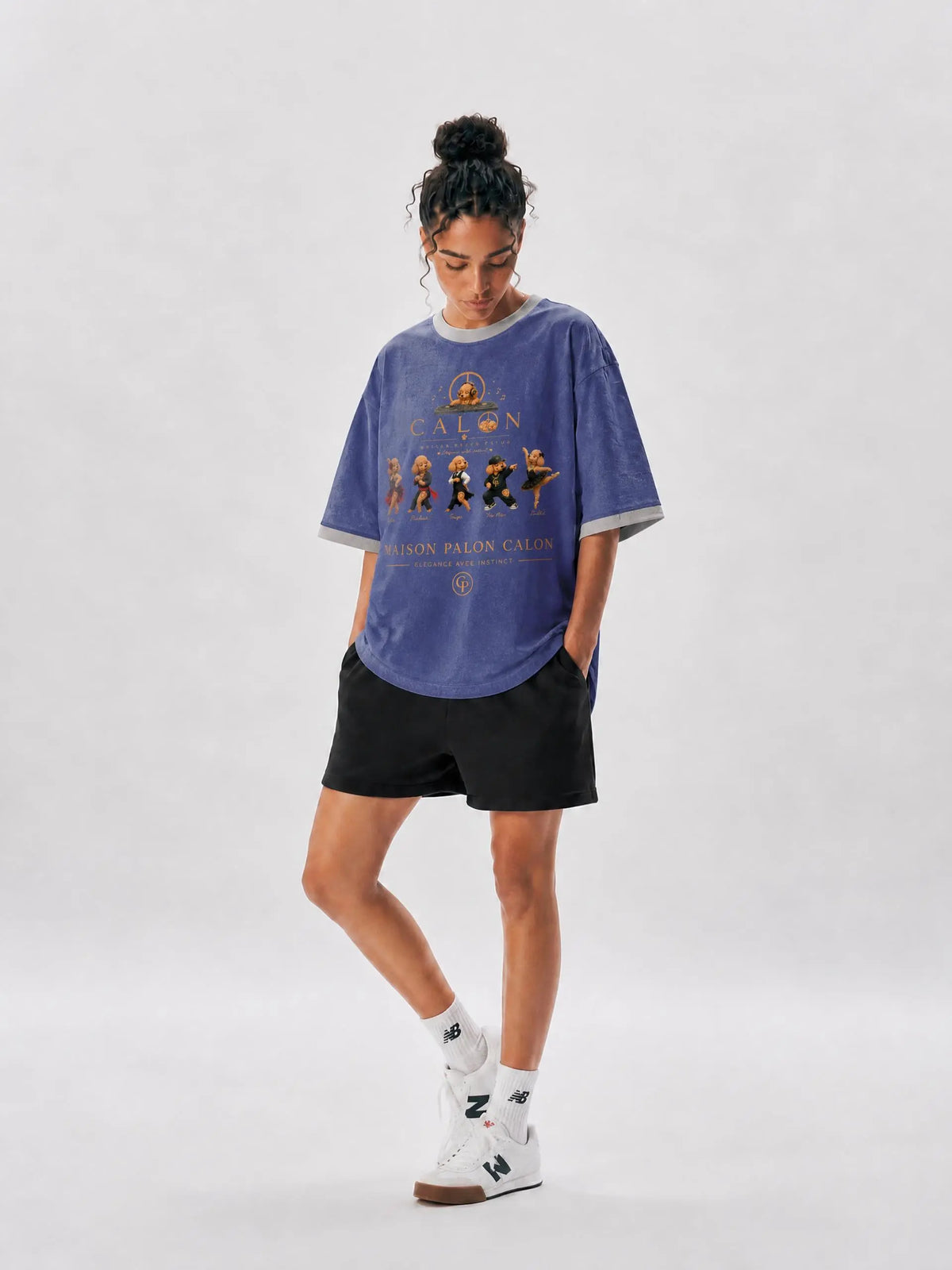 DANCER | コントラストカフ Tシャツ — ユニセックス