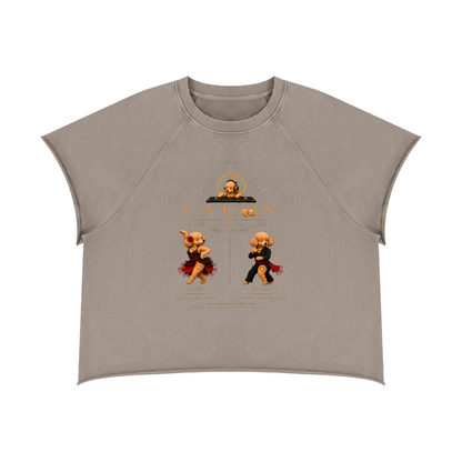 ヴィンテージウォッシュ ローエッジ Tシャツ — ユニセックス