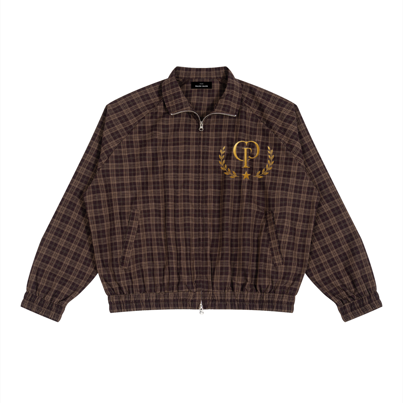 ユニセックス プレイド フルジップ トラックジャケット — Unisex Plaid Full-Zip Track Jacket