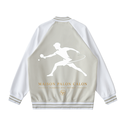 ユニセックス ツートーン ラグラン バーシティジャケット — Unisex Two-Tone Raglan Varsity Jacket