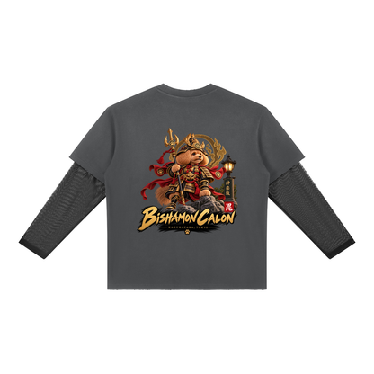 KAGURAZAKA | ユニセックス サンフェード レイヤー Tシャツ毘沙門 / Unisex Sunfade Layer T-Shirt