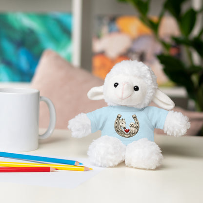 Brown Teddy Bear with Horseshoe Tee — Lucky Love Plush Gift