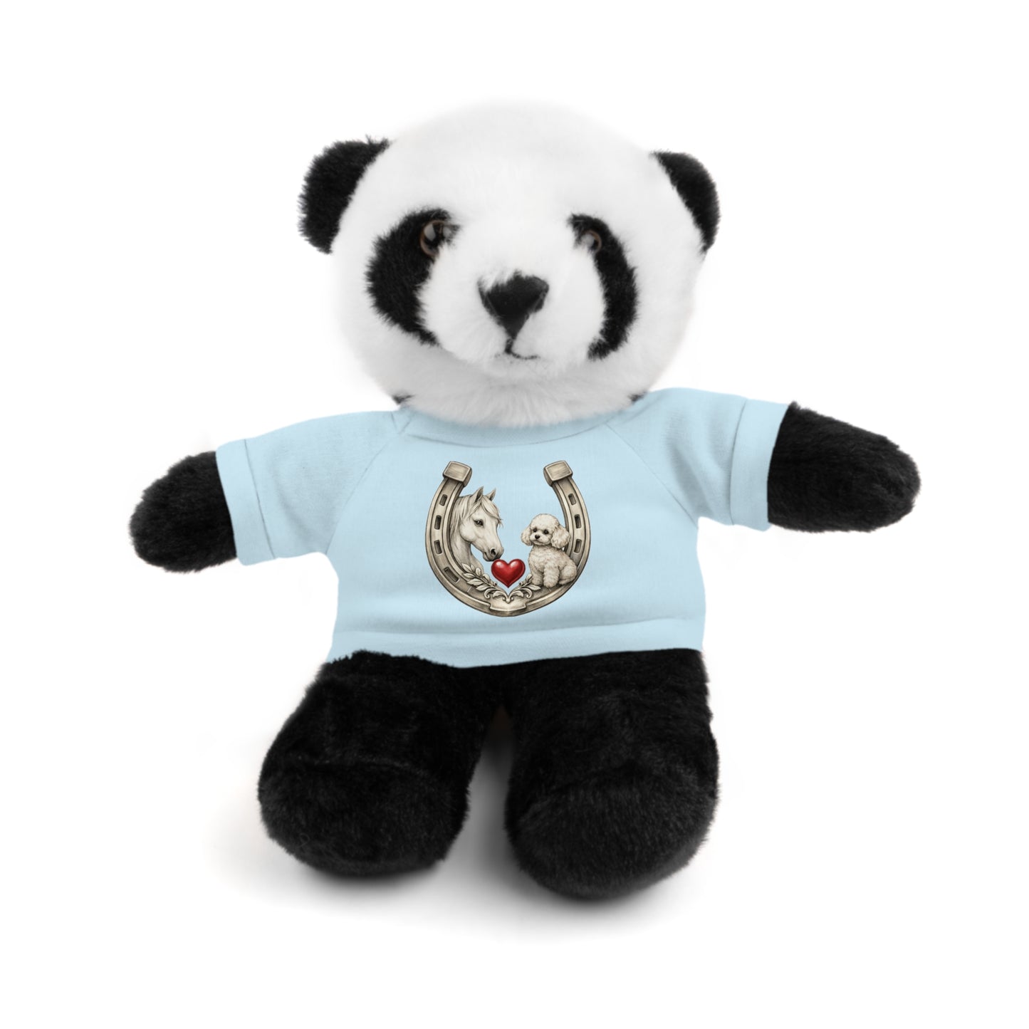Brown Teddy Bear with Horseshoe Tee — Lucky Love Plush Gift