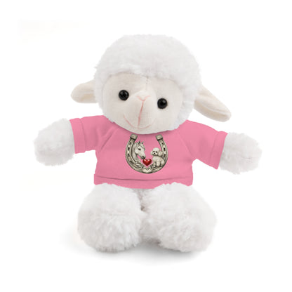 Brown Teddy Bear with Horseshoe Tee — Lucky Love Plush Gift