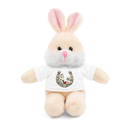 Brown Teddy Bear with Horseshoe Tee — Lucky Love Plush Gift