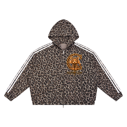 Unisex Leopard Full Zip Hoodie