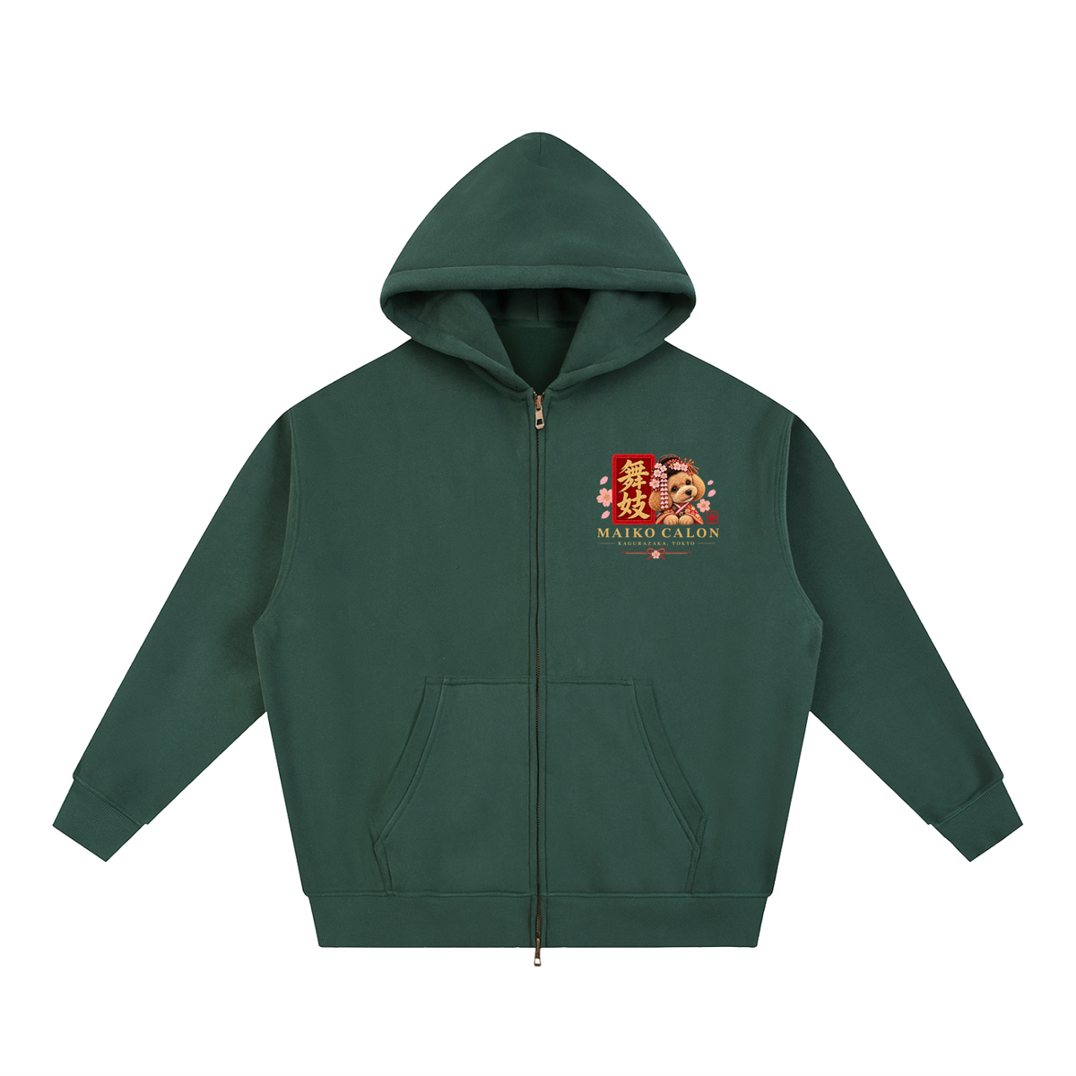 KAGURAZAKA | エッセンシャル オーバーサイズ フリース ボクシー フーディー舞妓 | Essential Oversized Fleece Boxy Hoodie