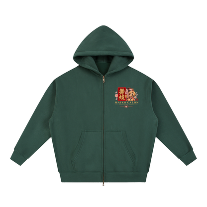 KAGURAZAKA | エッセンシャル オーバーサイズ フリース ボクシー フーディー舞妓 | Essential Oversized Fleece Boxy Hoodie