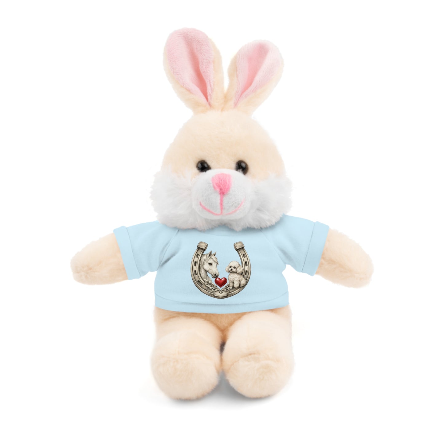 Brown Teddy Bear with Horseshoe Tee — Lucky Love Plush Gift