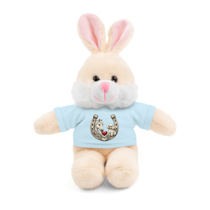 Brown Teddy Bear with Horseshoe Tee — Lucky Love Plush Gift
