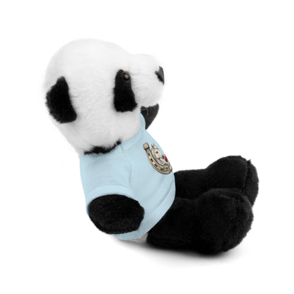 Brown Teddy Bear with Horseshoe Tee — Lucky Love Plush Gift