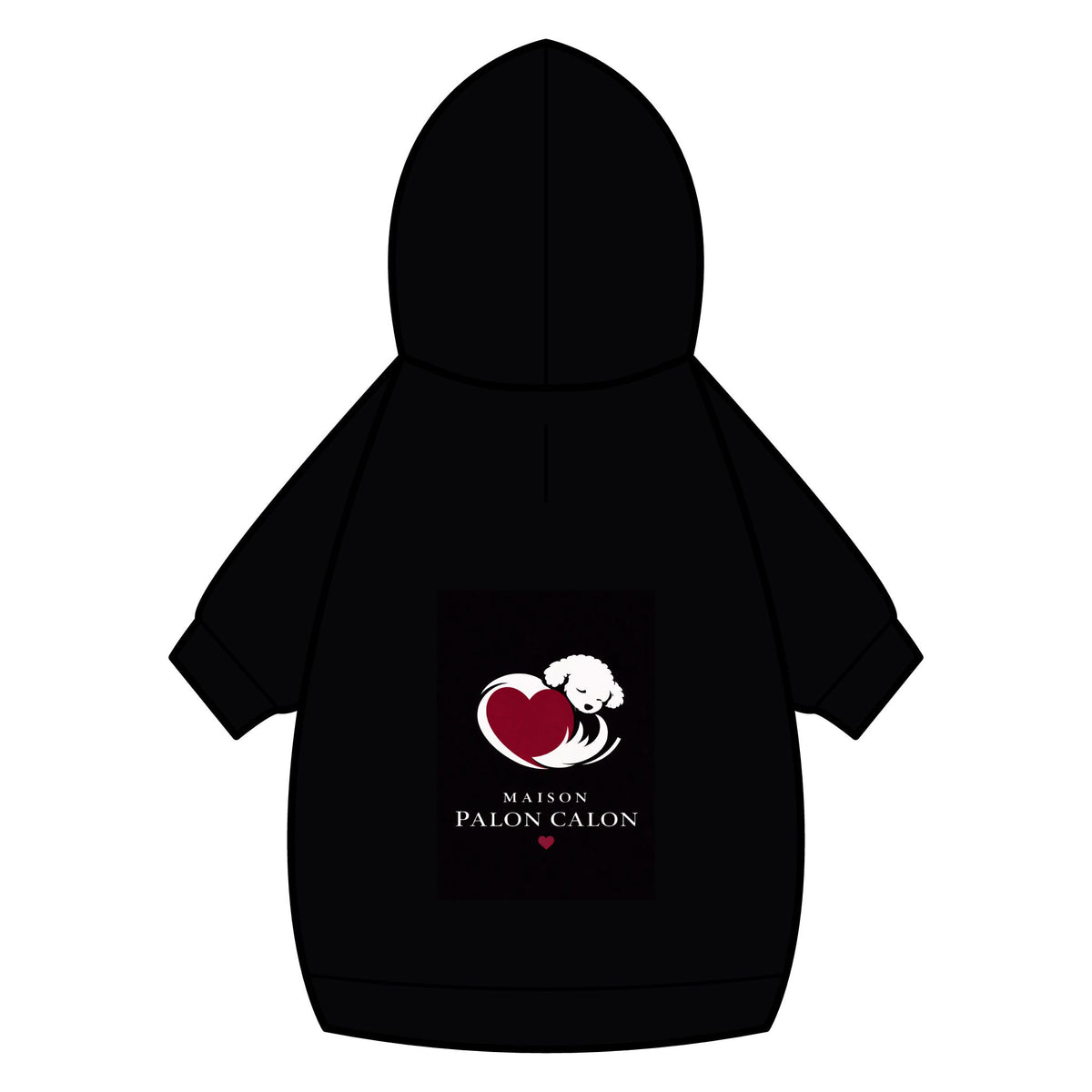 CALON HEART| ペット用 パーカー ハート＆プードル | Pet Hoodie Heart & Poodle