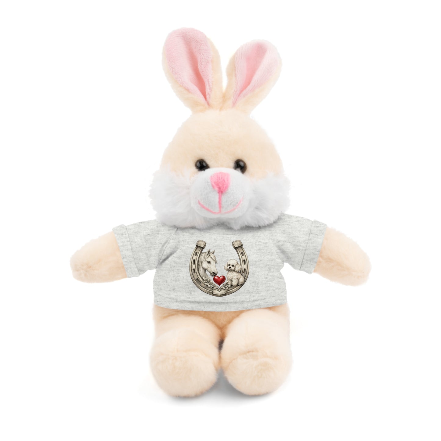 Brown Teddy Bear with Horseshoe Tee — Lucky Love Plush Gift