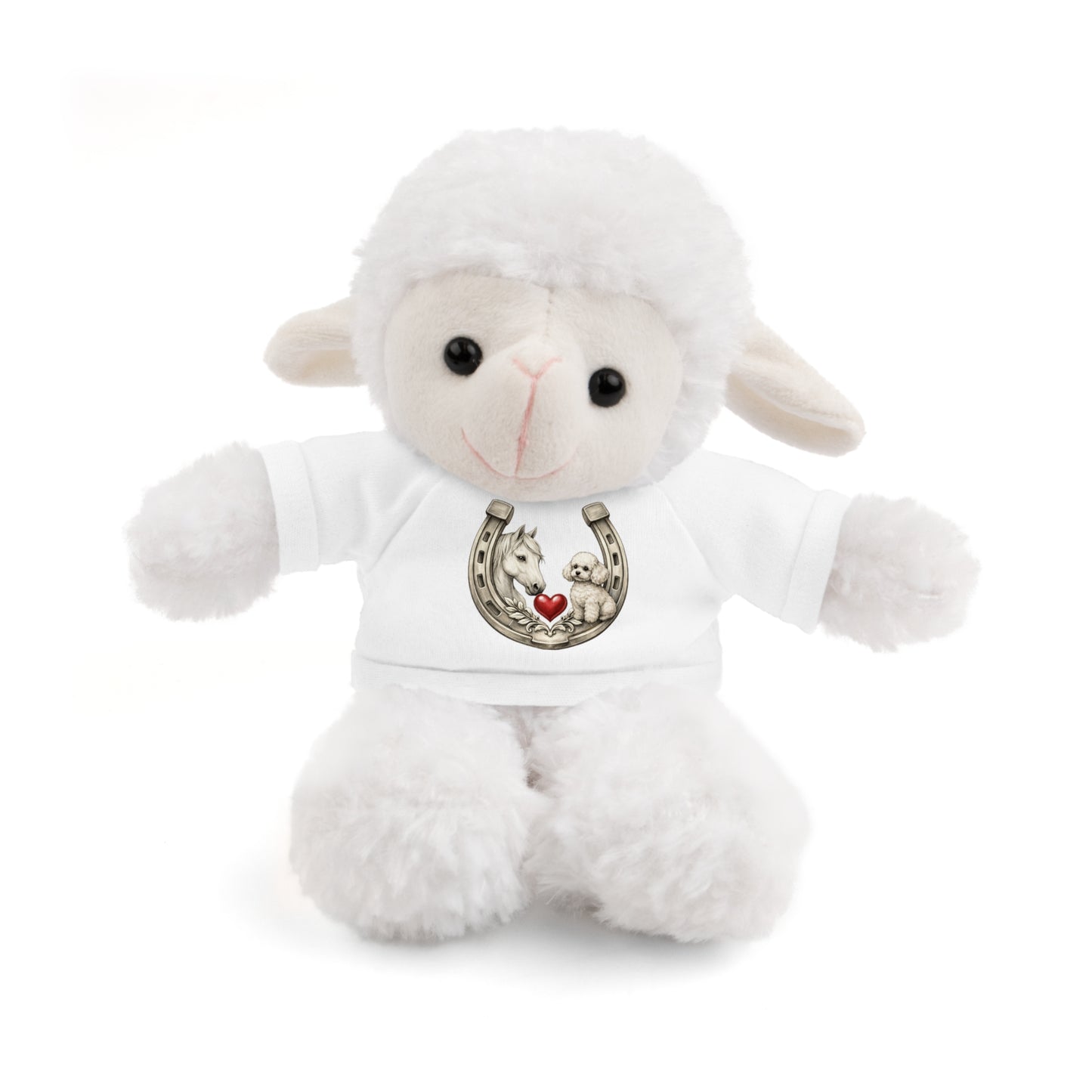 Brown Teddy Bear with Horseshoe Tee — Lucky Love Plush Gift