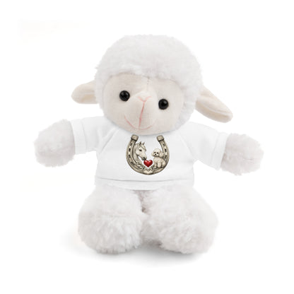 Brown Teddy Bear with Horseshoe Tee — Lucky Love Plush Gift