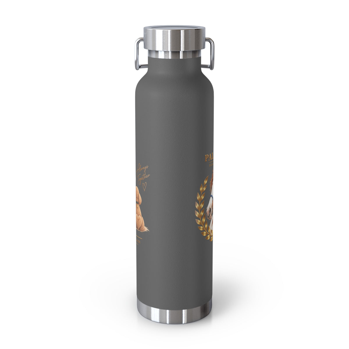 EQUESTRIAN CALON | 保温ボトル ホース＆ドッグ ローレル | Insulated Water Bottle Horse & Dog Laurel 22oz