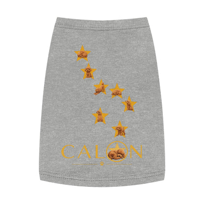 CALON ペット タンクトップ — Gold Star Paw Print Dog Shirt
