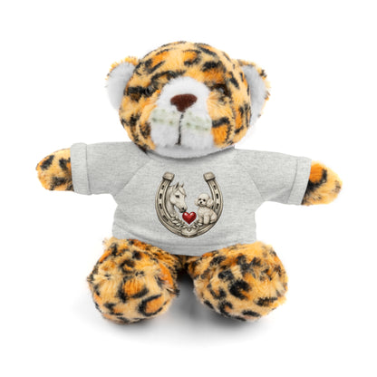 Brown Teddy Bear with Horseshoe Tee — Lucky Love Plush Gift