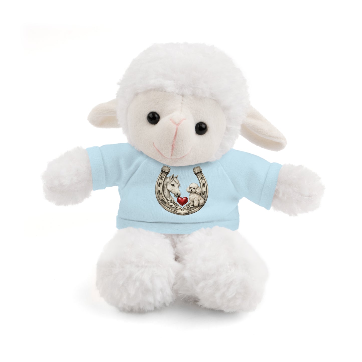Brown Teddy Bear with Horseshoe Tee — Lucky Love Plush Gift