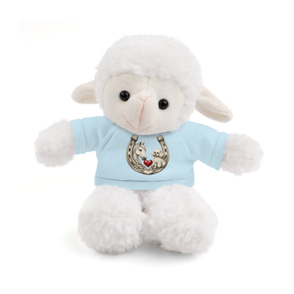 Brown Teddy Bear with Horseshoe Tee — Lucky Love Plush Gift
