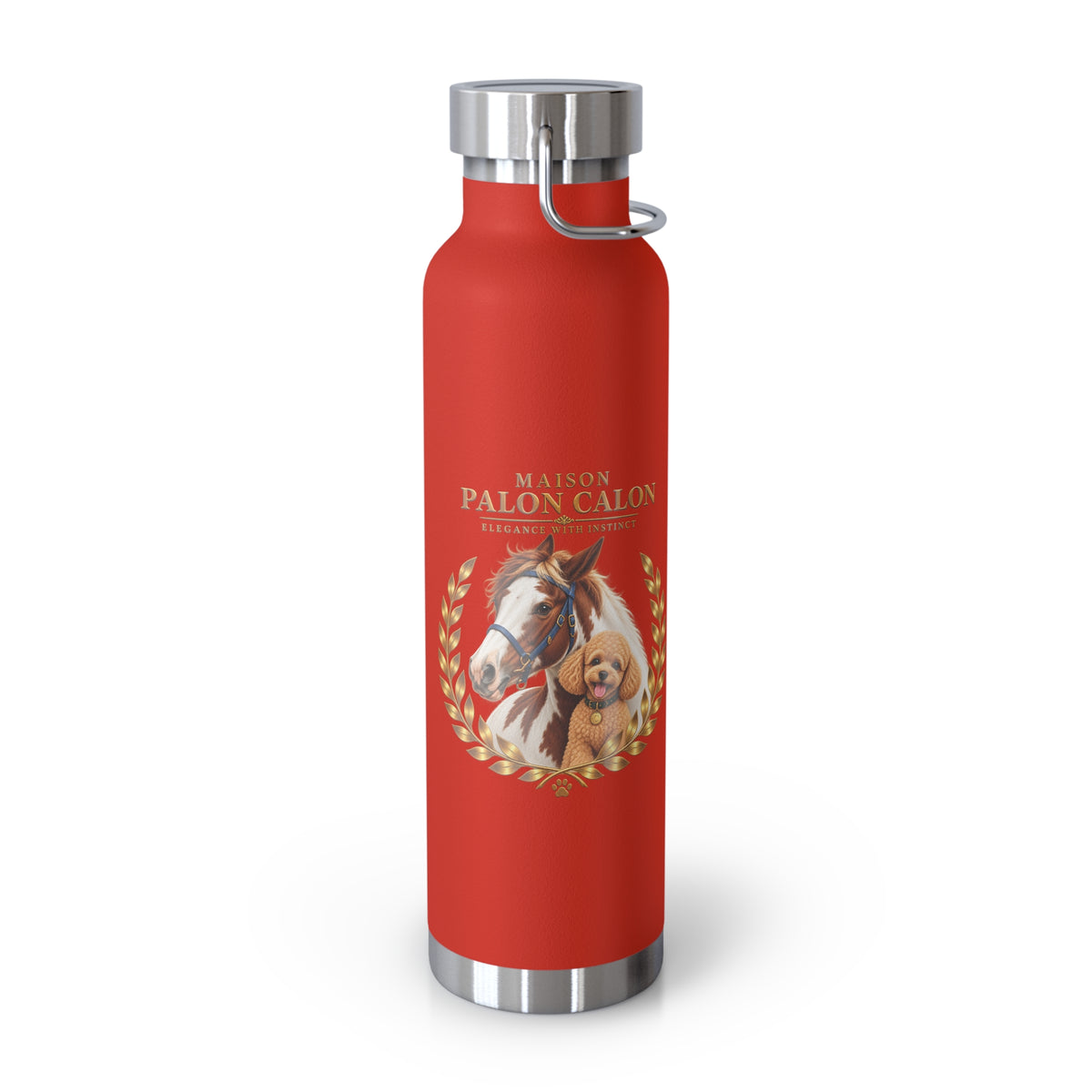 EQUESTRIAN CALON | 保温ボトル ホース＆ドッグ ローレル | Insulated Water Bottle Horse & Dog Laurel 22oz