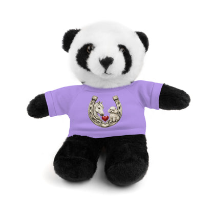 Brown Teddy Bear with Horseshoe Tee — Lucky Love Plush Gift