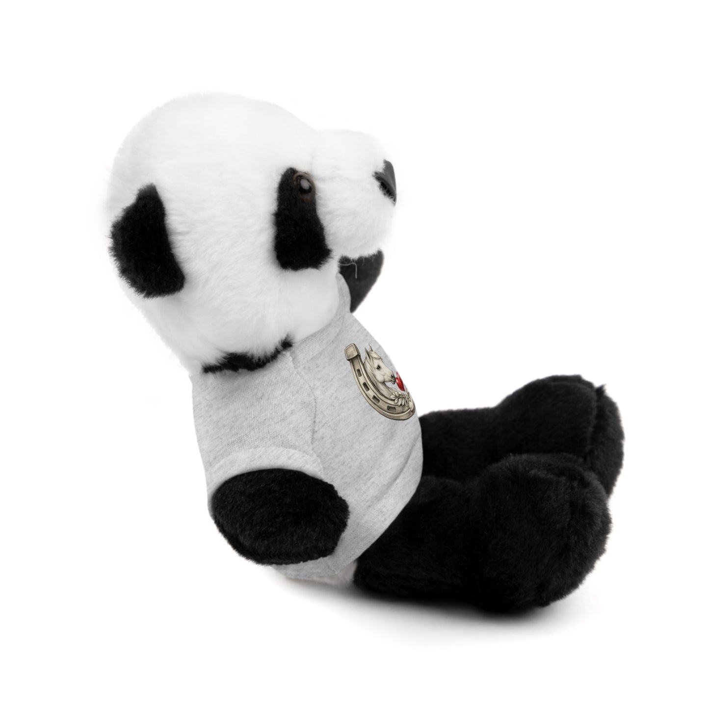 Brown Teddy Bear with Horseshoe Tee — Lucky Love Plush Gift