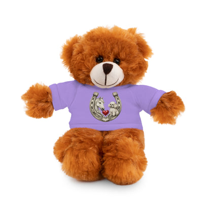 Brown Teddy Bear with Horseshoe Tee — Lucky Love Plush Gift