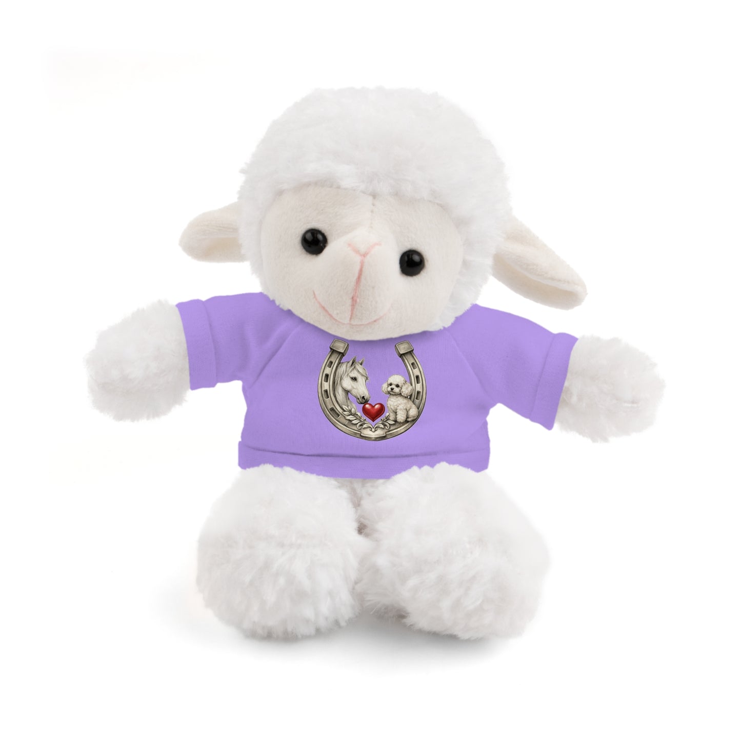Brown Teddy Bear with Horseshoe Tee — Lucky Love Plush Gift