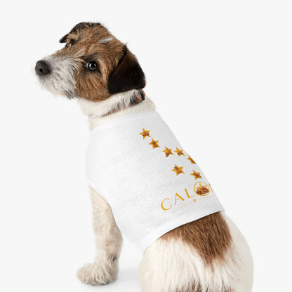 CALON ペット タンクトップ — Gold Star Paw Print Dog Shirt