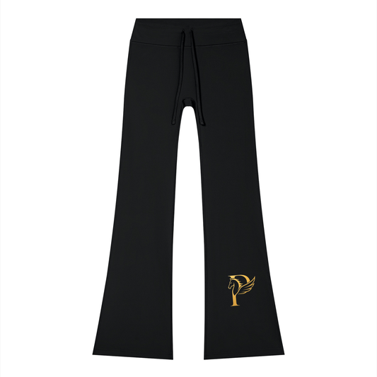 ウィメンズ フレア ドローストリング ヨガパンツ — Women's Flared Drawstring Yoga Pants