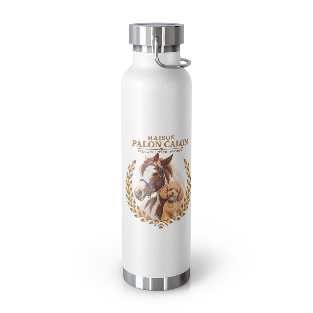 EQUESTRIAN CALON | 保温ボトル ホース＆ドッグ ローレル | Insulated Water Bottle Horse & Dog Laurel 22oz