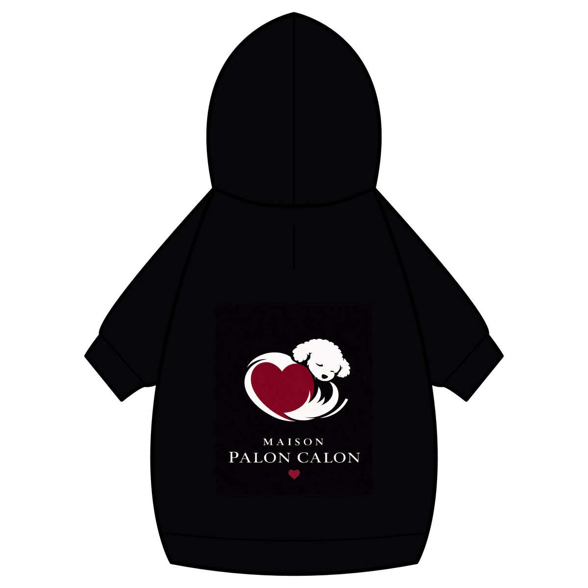 CALON HEART| ペット用 パーカー ハート＆プードル | Pet Hoodie Heart & Poodle
