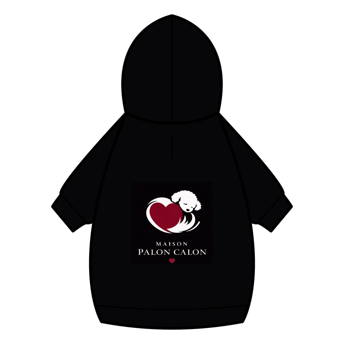 CALON HEART| ペット用 パーカー ハート＆プードル | Pet Hoodie Heart & Poodle
