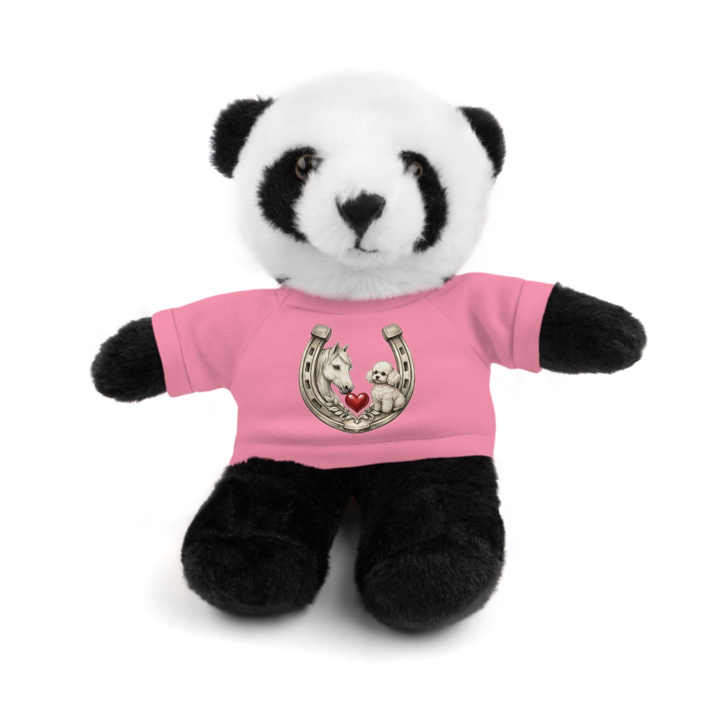 Brown Teddy Bear with Horseshoe Tee — Lucky Love Plush Gift