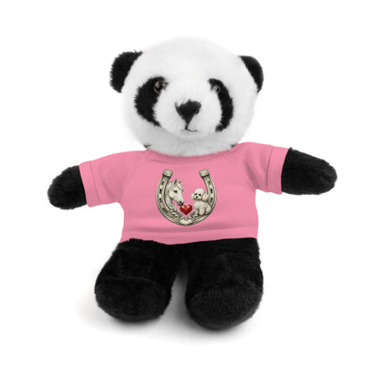 Brown Teddy Bear with Horseshoe Tee — Lucky Love Plush Gift