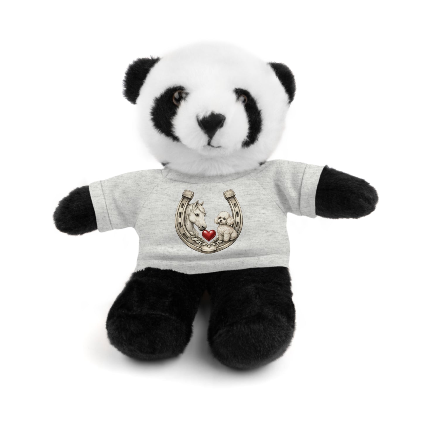 Brown Teddy Bear with Horseshoe Tee — Lucky Love Plush Gift