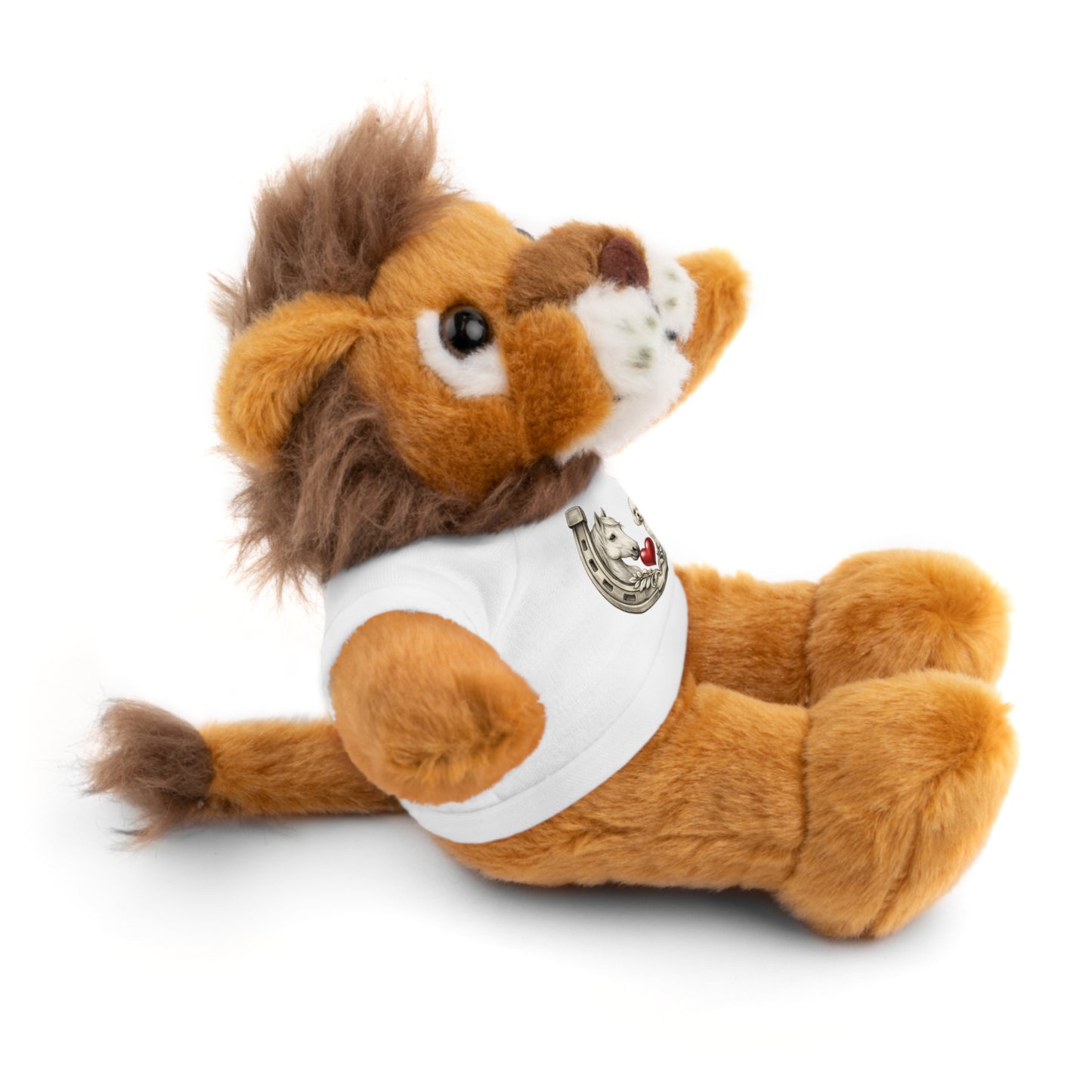 Brown Teddy Bear with Horseshoe Tee — Lucky Love Plush Gift