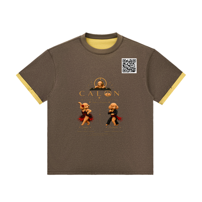 コントラストカフ Tシャツ — ユニセックス