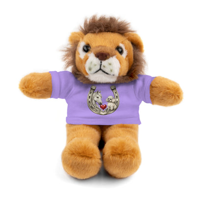Brown Teddy Bear with Horseshoe Tee — Lucky Love Plush Gift