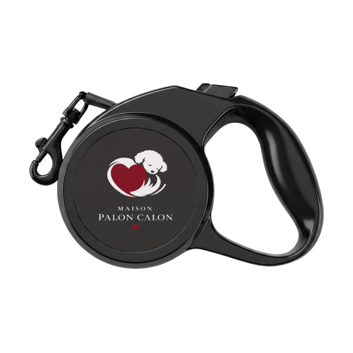 リトラクタブル ペットリード — Maison Palon Calon ハート パピー デザイン | 日常の散歩に、温もりを