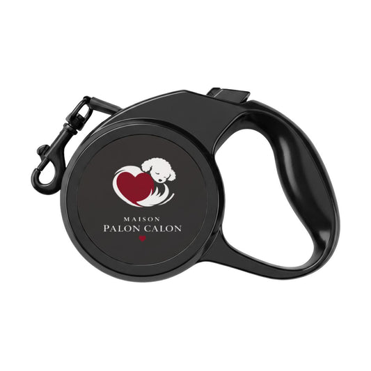 リトラクタブル ペットリード — Maison Palon Calon ハート パピー デザイン | 日常の散歩に、温もりを