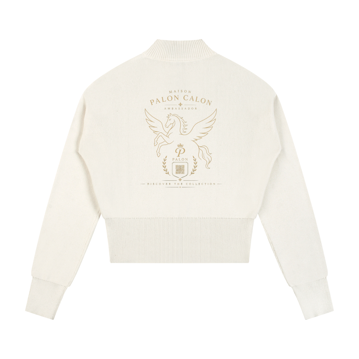 ウィメンズ モックネック ジップアップ カーディガン — Women's Mock Neck Zip-Up Cardigan