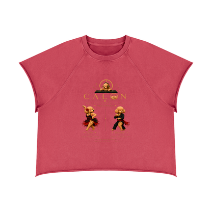 ヴィンテージウォッシュ ローエッジ Tシャツ — ユニセックス
