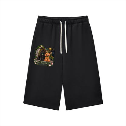 Relaxed Drawstring Three-quarter Sweatpants