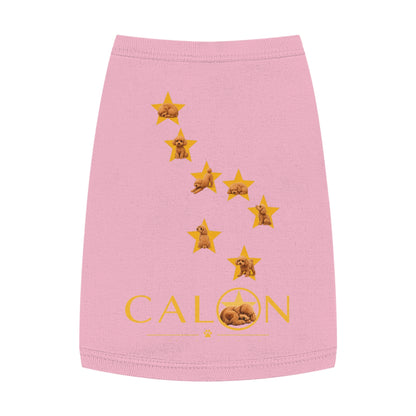 CALON ペット タンクトップ — Gold Star Paw Print Dog Shirt