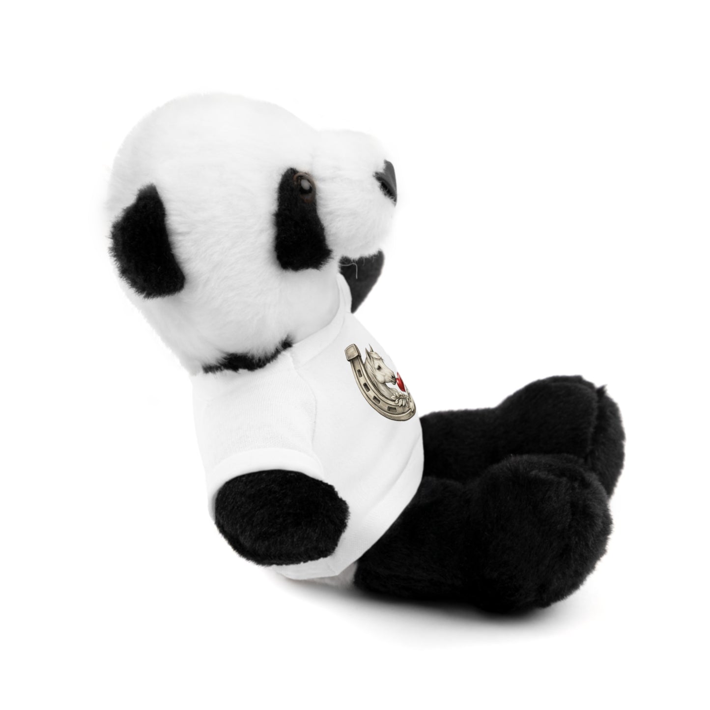 Brown Teddy Bear with Horseshoe Tee — Lucky Love Plush Gift