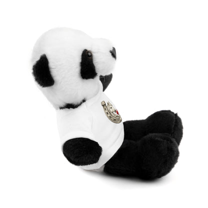Brown Teddy Bear with Horseshoe Tee — Lucky Love Plush Gift